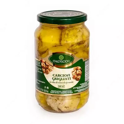 Артишоки с ножкой по-римски в подсолнечном масле, ITALCARCIOFI, 580мл