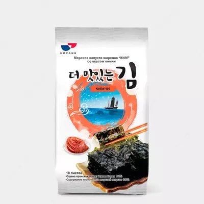Морская капуста «Hokang» жареная «КИМ» со вкусом кимчи, 5 г