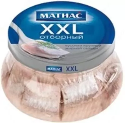 Филе сельди атлантическая Матиас XXL отборный в масле, санта бремор 450 гр., стекло