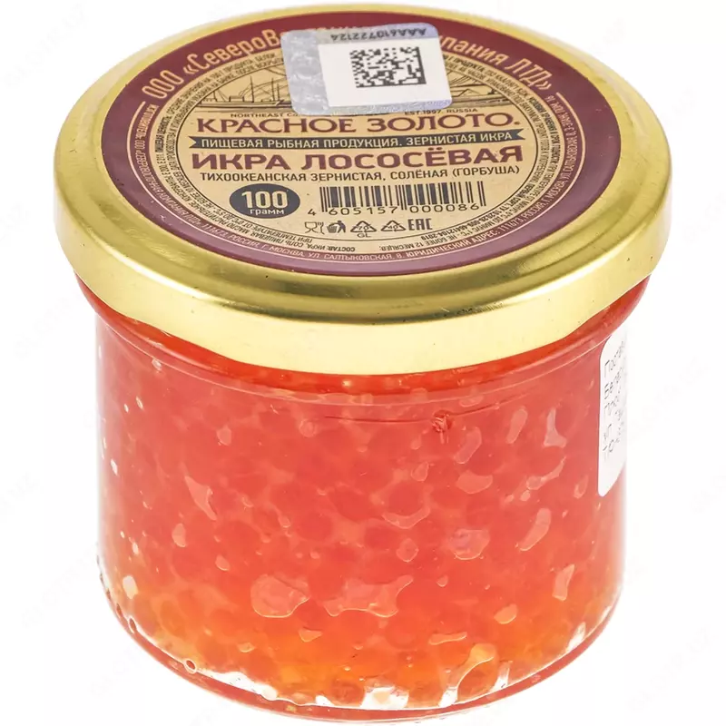 Ikra ikra "qizil Oltin" donli, 100 g