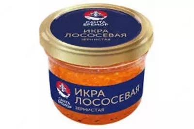 Икра лососевая зернистая 160г, Санта бремор