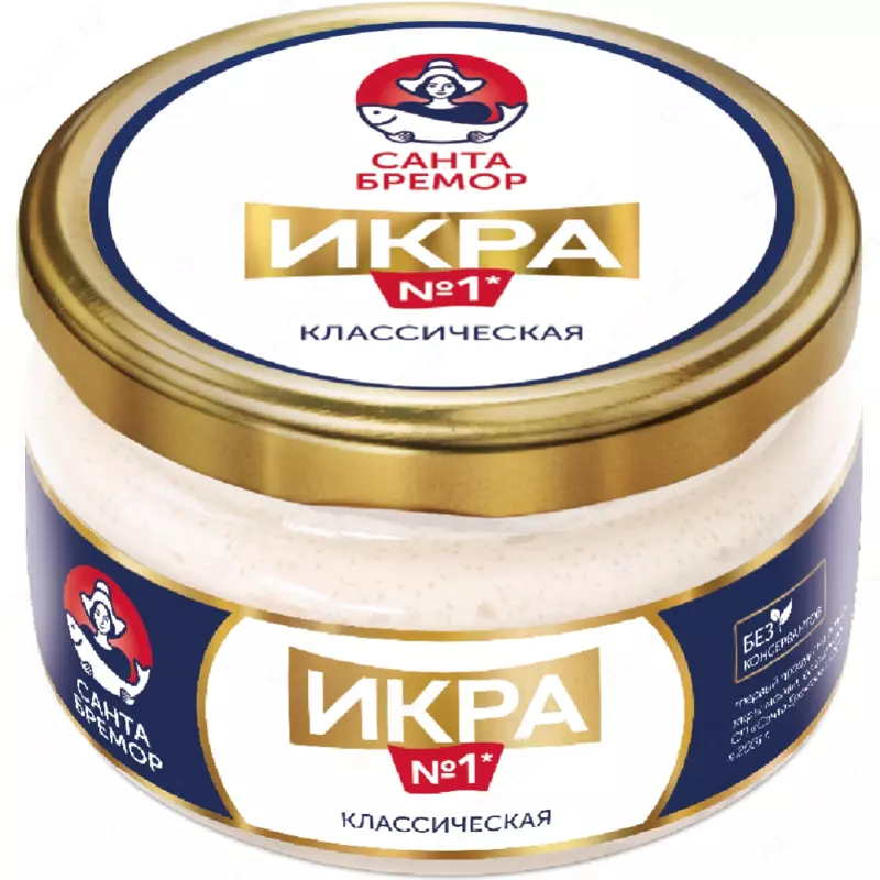  Икра деликатесная Классическая Санта Бремор 180г - 