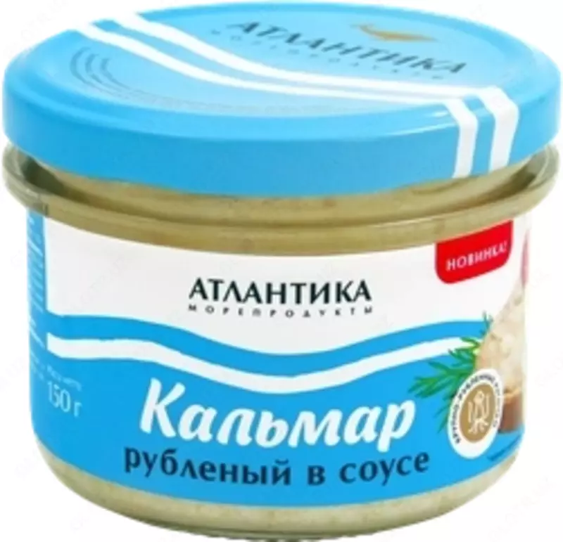 Atlantika issiq dudlangan maydalangan tinch okeani kalmar kremi pastasi, 150g