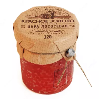 Икра лососевая «Красное Золото» зернистая, 320г