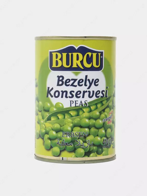 Зеленый горошек Burcu  легко открывающаяся крышкой  410 г  Турция