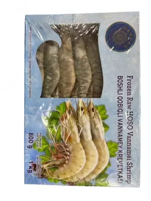 Boshli qobiqli vannamey krevetkasi 16/20, Barkas 1kg