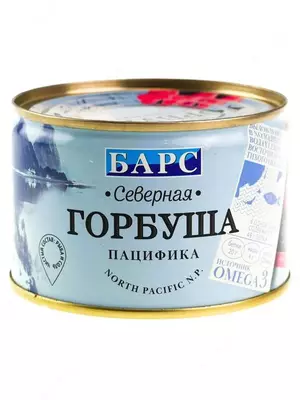 Горбуша натуральная Барс Северная, 245 гр