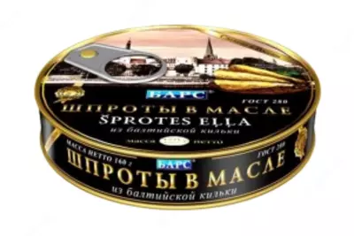 Шпроты "Барс" в масле из балтийской кильки (160 гр)