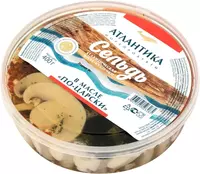 Сельдь Атлантика По-Царски филе-кусочки в масле 400г