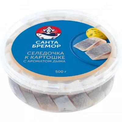 "Santa Bremor" seld balig'i kartoshka uchun, yog'da tutun hidi bilan, 500 g