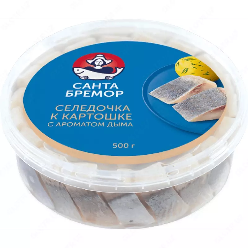 "Santa Bremor" seld balig'i kartoshka uchun, yog'da tutun hidi bilan, 500 g