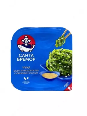 Чука салат из водорослей с ореховым соусом Санта Бремор, 150гр