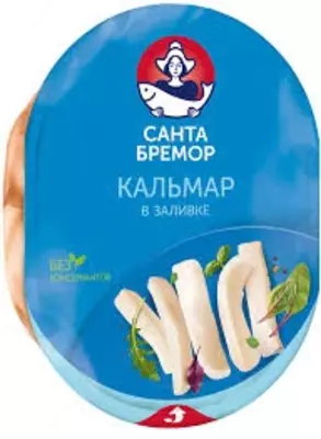 Кальмар в заливке, Санта бремор 180гр