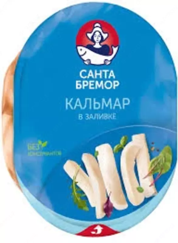 Кальмар в заливке, Санта бремор 180гр