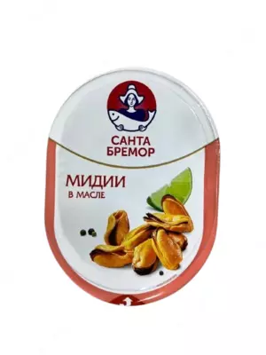 Мидии в масле "Санта бремор" (180 г)