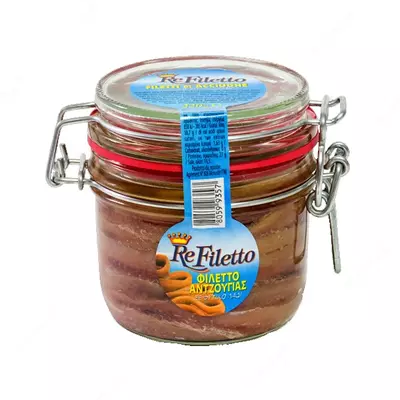 Анчоусы Re Filetto «Filetti di acciughe in olio di semi», 220 г