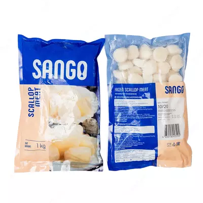 Морские гребешки SANGO филе замороженные 1 кг.
