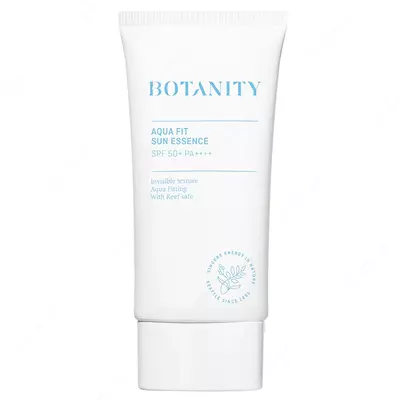 Лёгкая солнцезащитная эссенция с фитоплацентой Botanity Aqua Fit Sun Essence SPF 50+ PA++++