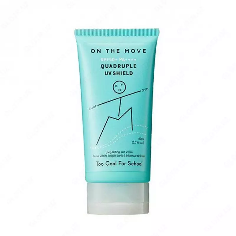 Стойкий солнцезащитный крем Too Cool For School On The Move Quadruple UV Shield SPF50+ PA++++