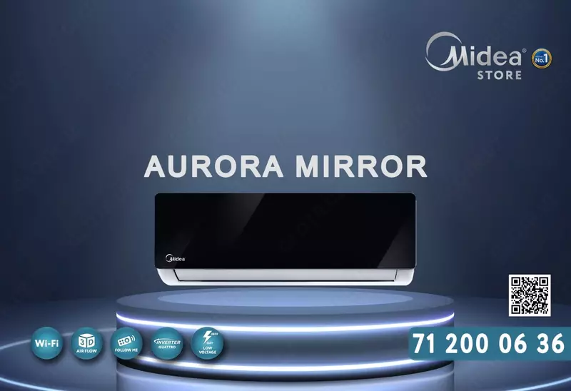 Кондиционеры Midea Aurora BEST Mirror 12 Low Voltage - 7 912 667.8 сум