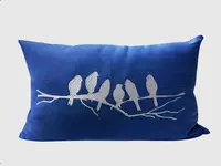 Подушка декоративная с вышивкой "Птички"