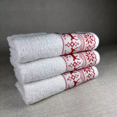 Полотенца махровые новогодние AD-0708