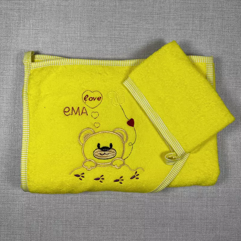 Детский махровый конверт с мочалкой AD-0779