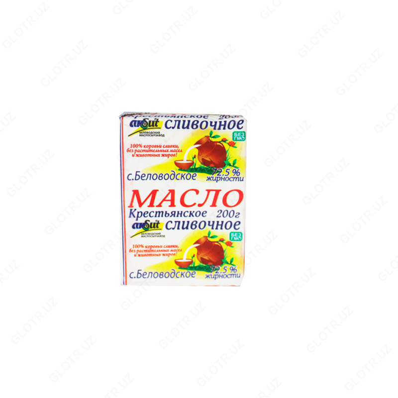  Масло сливочное фасованное Крестьянское 72.5%  200гр - 