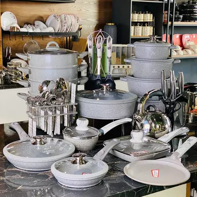 Набор кастрюль с гранитным покрытием от Life Smile