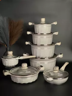 Набор кастрюль с гранитным покрытием от Life Smile