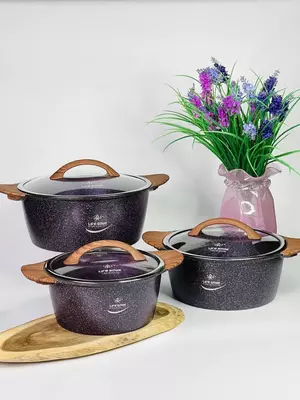 Набор кастрюль с гранитным покрытием от Life Smile