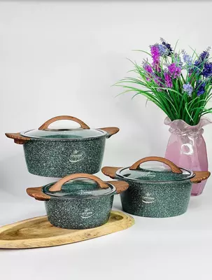 Набор кастрюль с гранитным покрытием от Life Smile