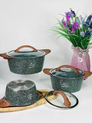 Набор кастрюль с гранитным покрытием от Life Smile