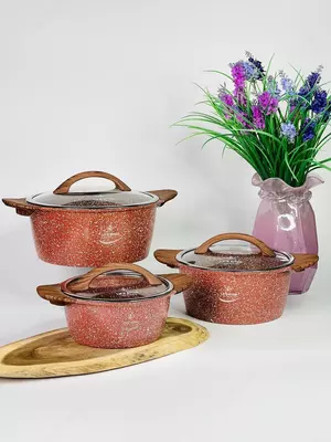 Набор кастрюль с гранитным покрытием от Life Smile