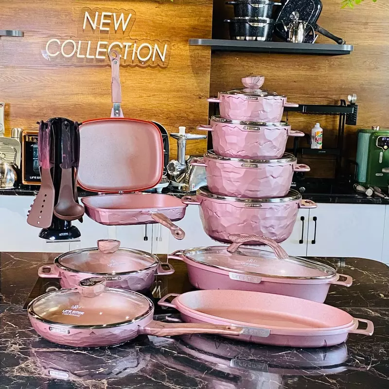 Набор кастрюль с гранитным покрытием от Life Smile