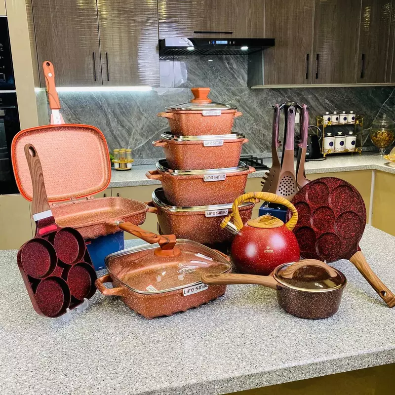 Набор кастрюль с гранитным покрытием от Life Smile