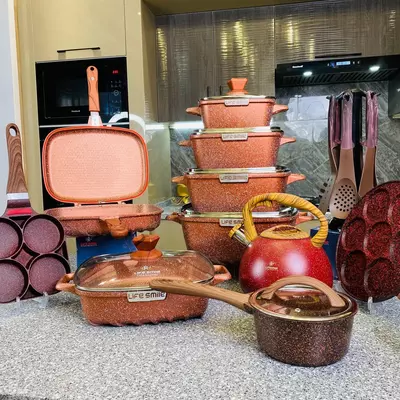 2 790 000 сум / шт. Набор кастрюль с гранитным покрытием от Life Smile