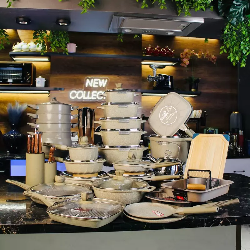 Набор кастрюль с гранитным покрытием от Life Smile