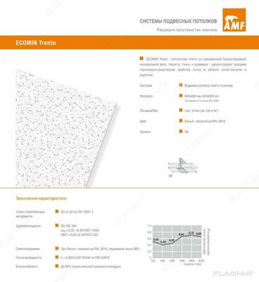Подвесные потолки Armstrong. Knauf AMF Trento типа Bajkal Ulgurji va chakana