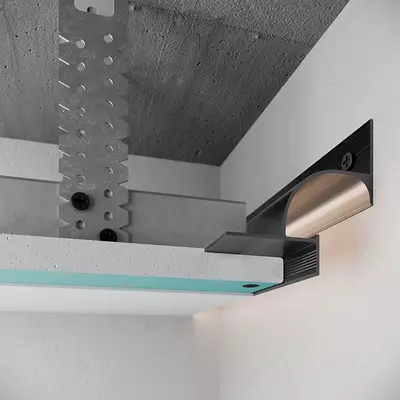 Теневой профиль для гипсокартонного потолка с возможностью освещения.