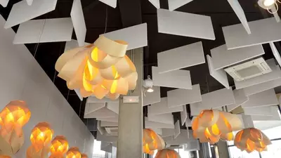 Акустические шумопоглощающие панели (Вертикальный потолок) №1 - 1 100 000 сум / шт.