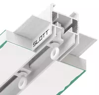 Pardalar uchun gipsokarton (gipsokarton) uchun bir qatorli yashirin korniş