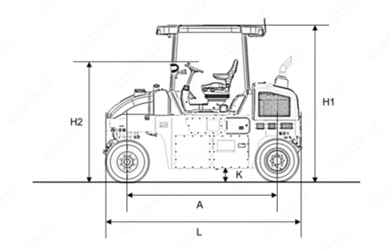  DYNAPAC CP1200 пневмоколесный каток  масса до 12 т. - 