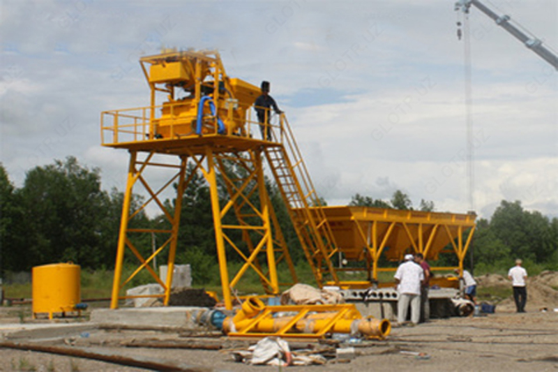   Бетонный завод HZS25  25 м3/h Бетоносмесительная Установка БСУ