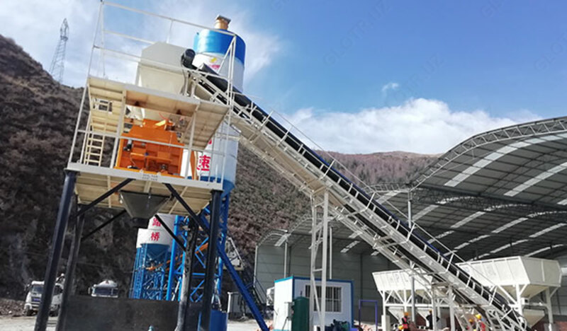   Бетонный завод HZS50  50 м3/h Бетоносмесительная Установка БСУ