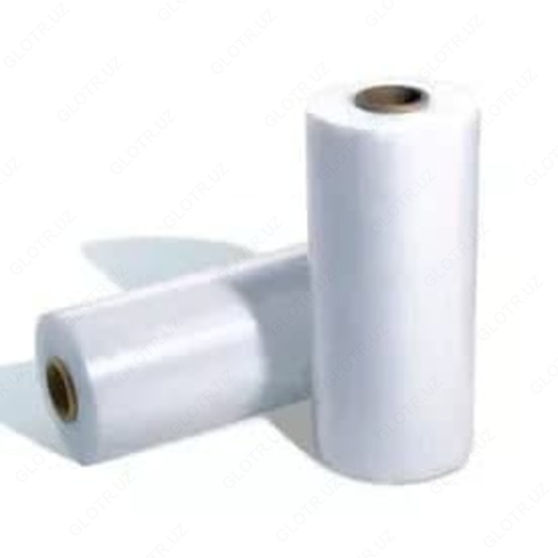 Kengligi 550 mm bo'lgan polietilen plyonkani qisqartiring, qalinligi - 60 mikron