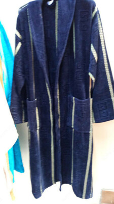 Банный халат темно-синего цвета