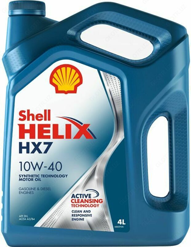 Масло полусинтетическое SHELL HELIX HX7 10W-40 4л - 249 979 сум