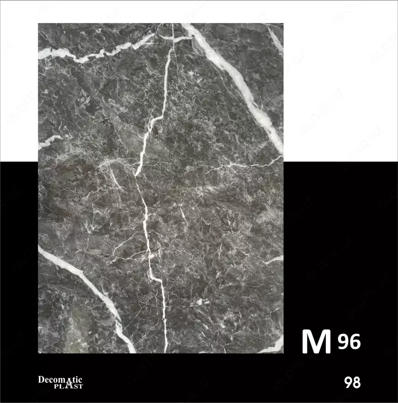  Глянцевая декоративная панель из ПВХ 1.22*2.44  M96 - 
