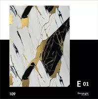 Золотистая декоративная панель из ПВХ 1.22*2.80 E01